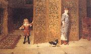 Frederick Goodall Puritan and Cavalier oil painting